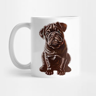 Valentine Bulldog Shaped Chocolate Mug